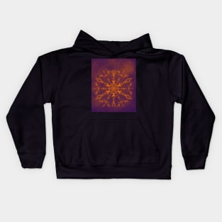 Fire wheel kaleidoscope Kids Hoodie